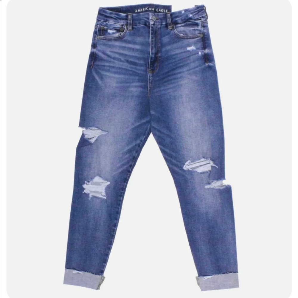 NWT - AMERICAN EAGLE Women's 'SUPER HI-RISE' Blue JEGGING JEANS- 16 S